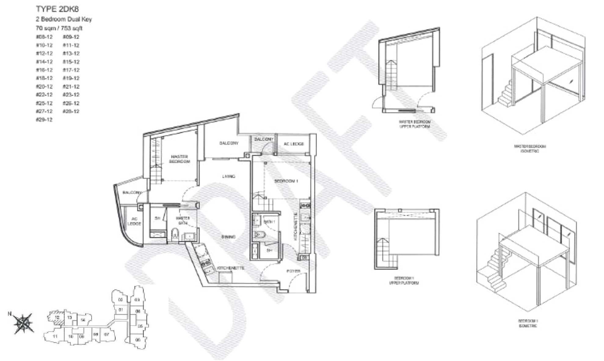 City Gate Floor Plan - 2DK8