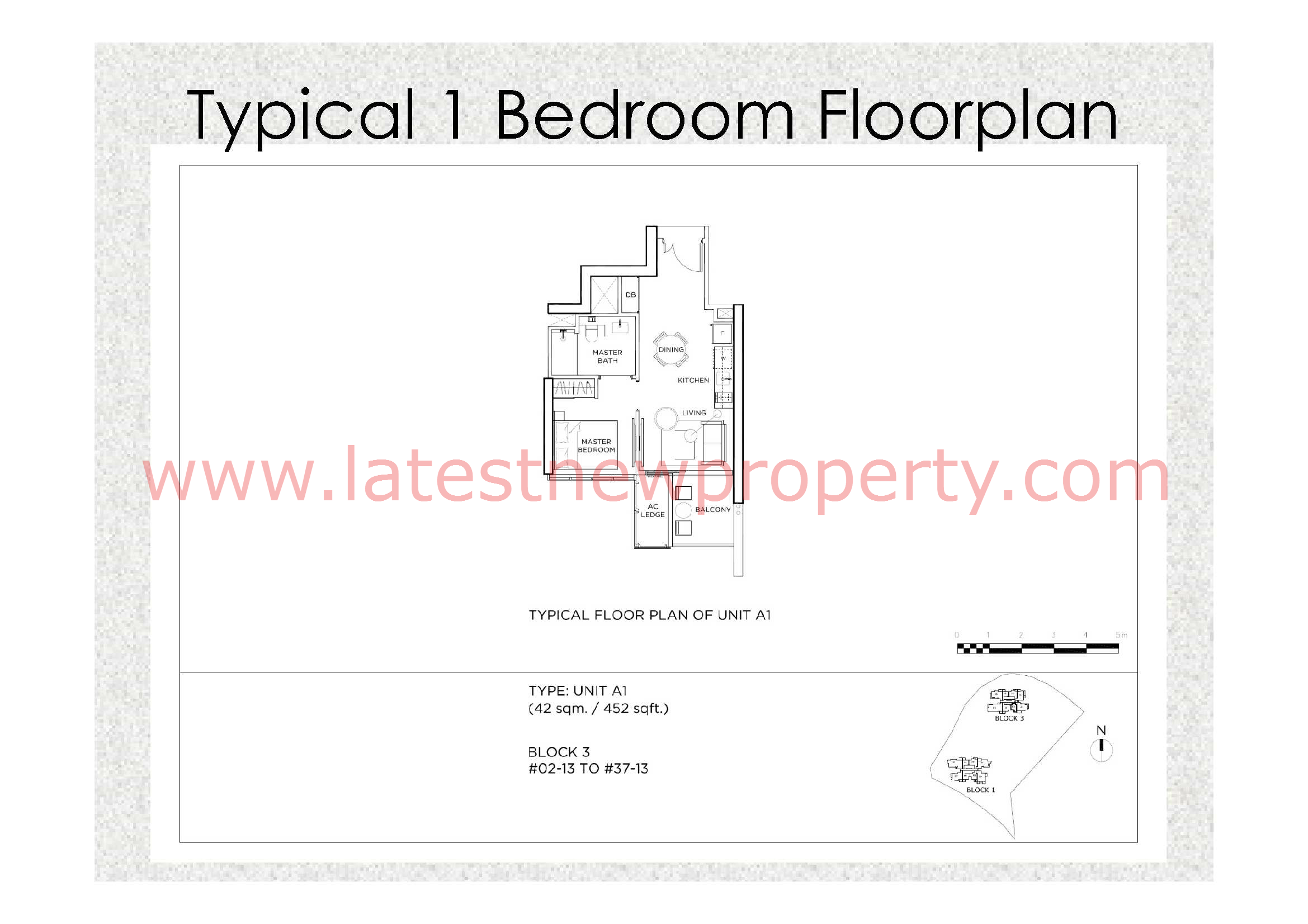 Gem Residences Floorplan Typical 1 Bdrm